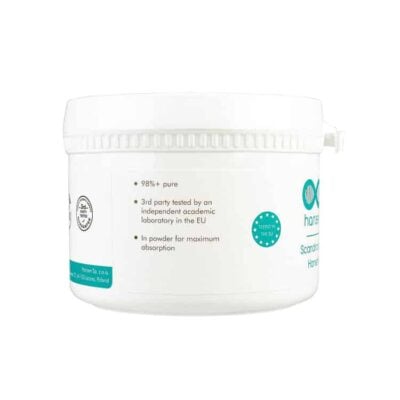 Hansen Pure Apigenin 98% poeder met informatie over zuiverheid en onafhankelijke laboratoriumtest.