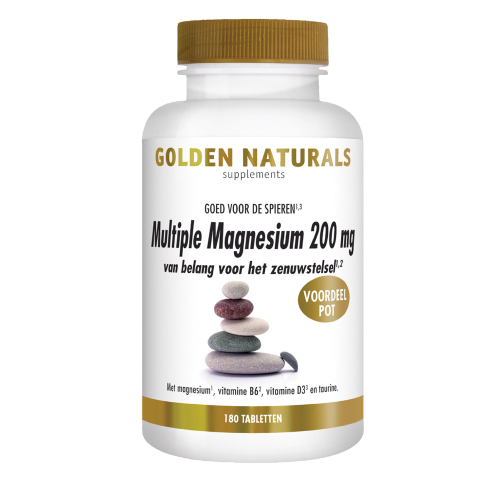 Golden Naturals Monipuolinen magnesium 200 mg