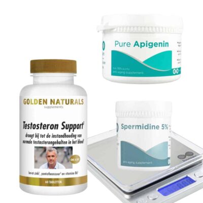 Testosteron Booster - Testosteron Support + Apigenine + Spermidine + weegschaal