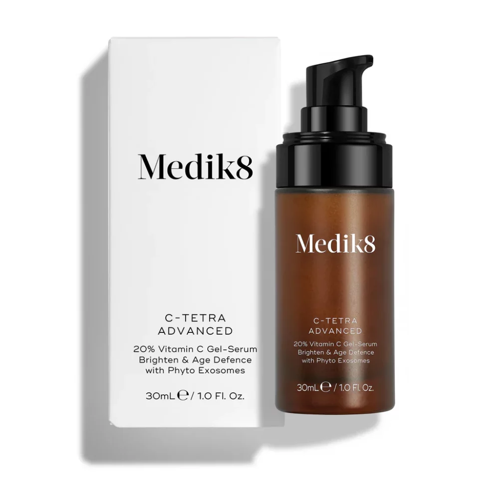 Medik8 C-Tetra Advanced serum met doosje – 20% vitamine C, huidverhelderend en anti-aging met fyto-exosomen, 30ml