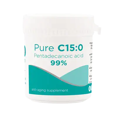 C15:0 pentadecanoic acid supplement voor huidverjonging en anti-aging.